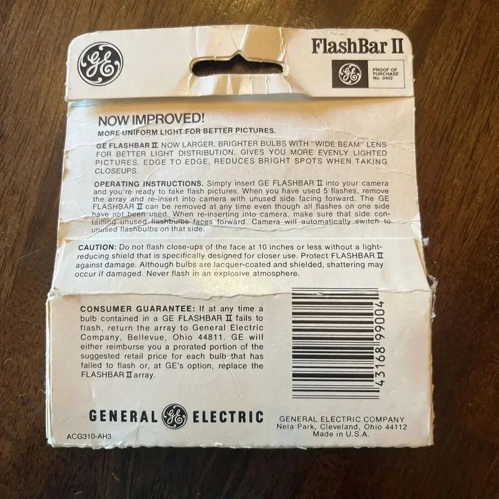 Vintage GE Flash Bar II Sylvania Polaroid Instant Film Cameras SX70 Sealed